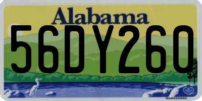 AL license plate 56DY260