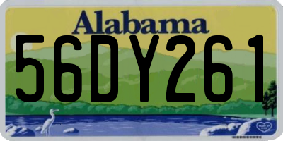 AL license plate 56DY261