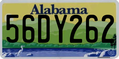 AL license plate 56DY262