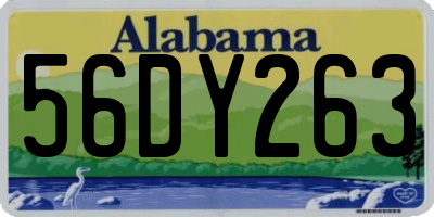 AL license plate 56DY263