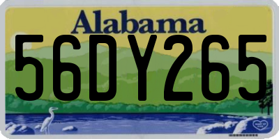 AL license plate 56DY265