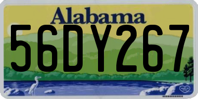 AL license plate 56DY267