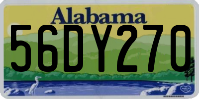 AL license plate 56DY270
