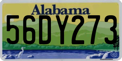 AL license plate 56DY273