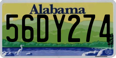 AL license plate 56DY274