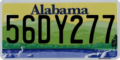 AL license plate 56DY277