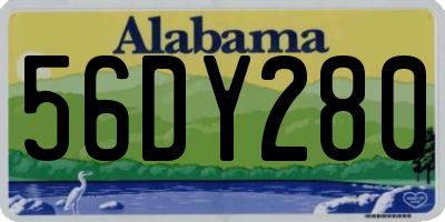 AL license plate 56DY280