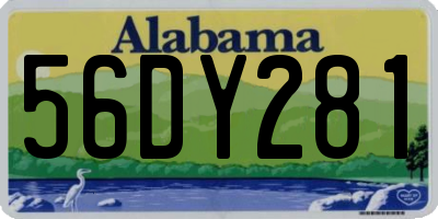 AL license plate 56DY281