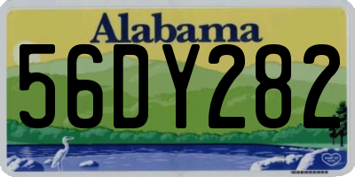 AL license plate 56DY282