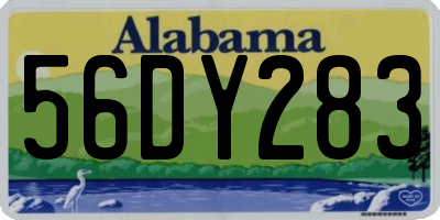AL license plate 56DY283