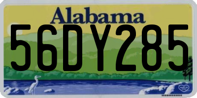 AL license plate 56DY285