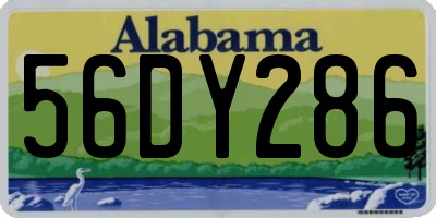 AL license plate 56DY286