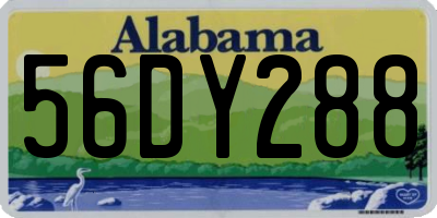 AL license plate 56DY288