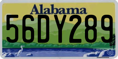 AL license plate 56DY289