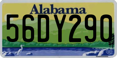 AL license plate 56DY290