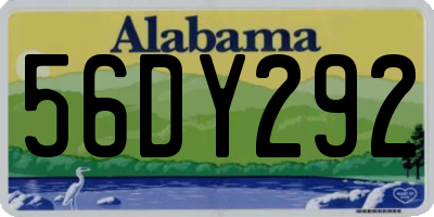 AL license plate 56DY292