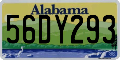 AL license plate 56DY293