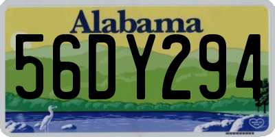 AL license plate 56DY294