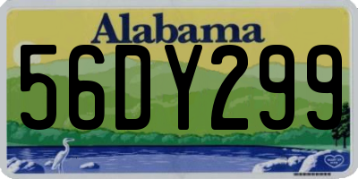 AL license plate 56DY299