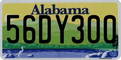 AL license plate 56DY300
