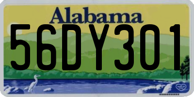 AL license plate 56DY301
