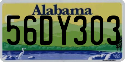 AL license plate 56DY303