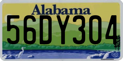 AL license plate 56DY304