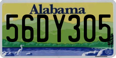 AL license plate 56DY305