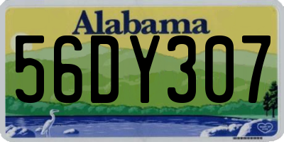 AL license plate 56DY307