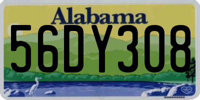 AL license plate 56DY308