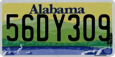 AL license plate 56DY309