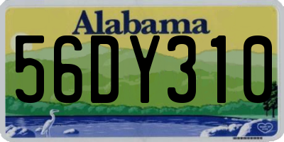 AL license plate 56DY310