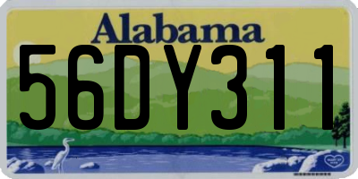 AL license plate 56DY311