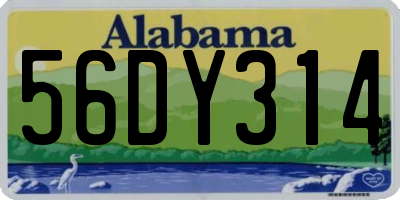 AL license plate 56DY314