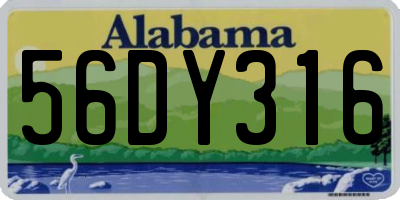 AL license plate 56DY316