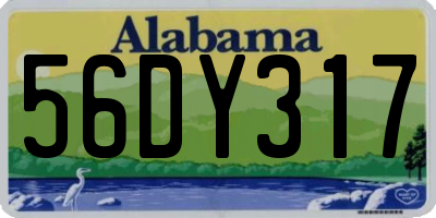 AL license plate 56DY317