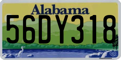 AL license plate 56DY318