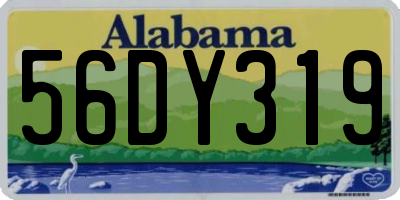 AL license plate 56DY319