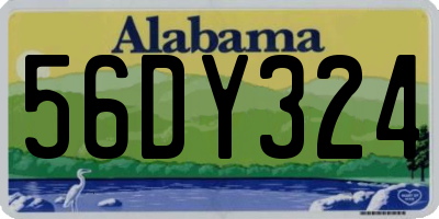 AL license plate 56DY324