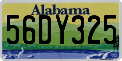 AL license plate 56DY325