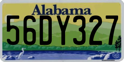 AL license plate 56DY327
