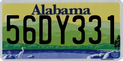 AL license plate 56DY331