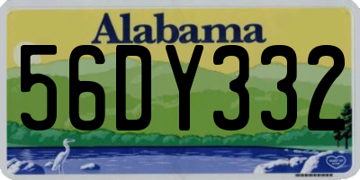AL license plate 56DY332