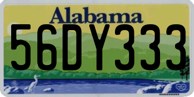 AL license plate 56DY333