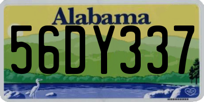 AL license plate 56DY337