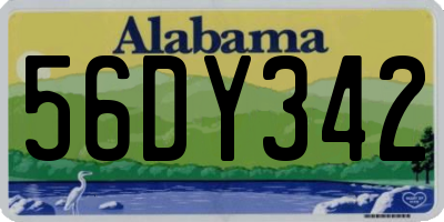 AL license plate 56DY342