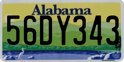 AL license plate 56DY343