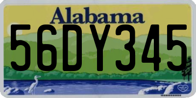 AL license plate 56DY345
