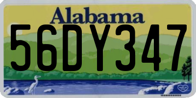 AL license plate 56DY347