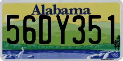 AL license plate 56DY351